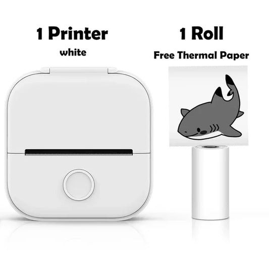 Solid T02 Portable Mini Wireless Thermal Pocket Printer Self-Adhesive Stickers Use for DIY Journal Sticker Impresora Portátil
